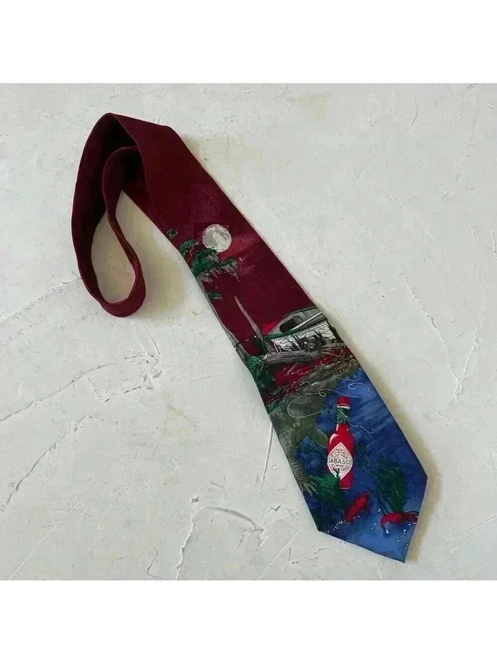 Vintage Tabasco Halloween Costume Tie 100% Silk Made in USA